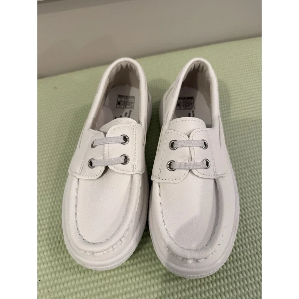 Wenling Buen Shoe Co NEW Kids 32 US Size 1 White Loafer Casual Preppy Spring